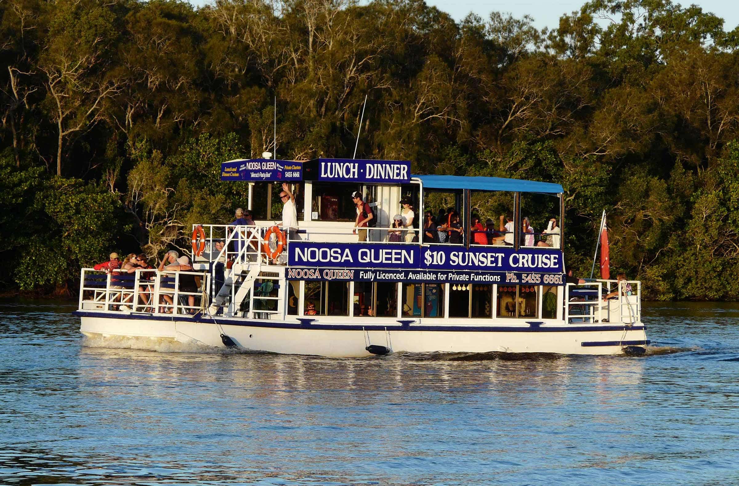 noosa river queen sunset cruise